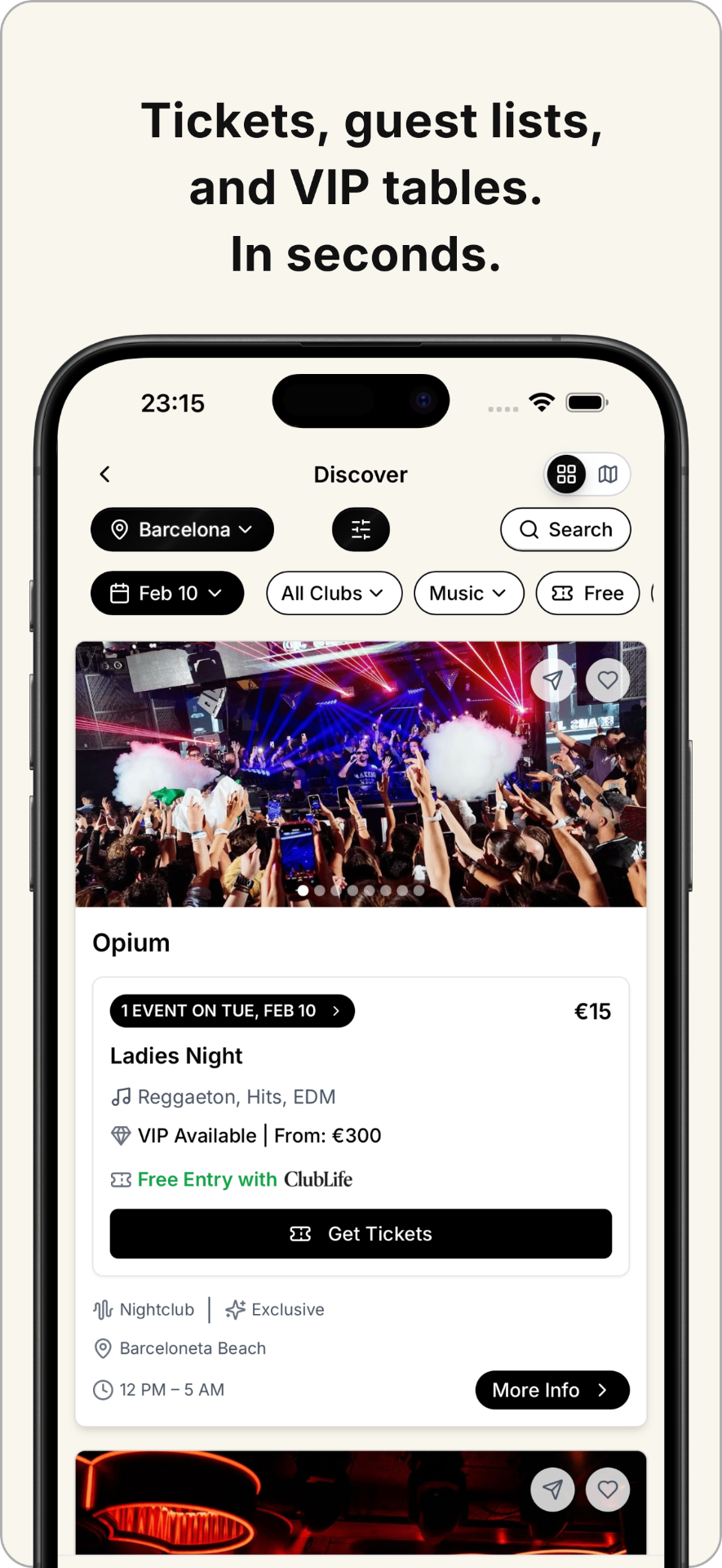 ClubLife - Tickets, guest lists, and VIP tables