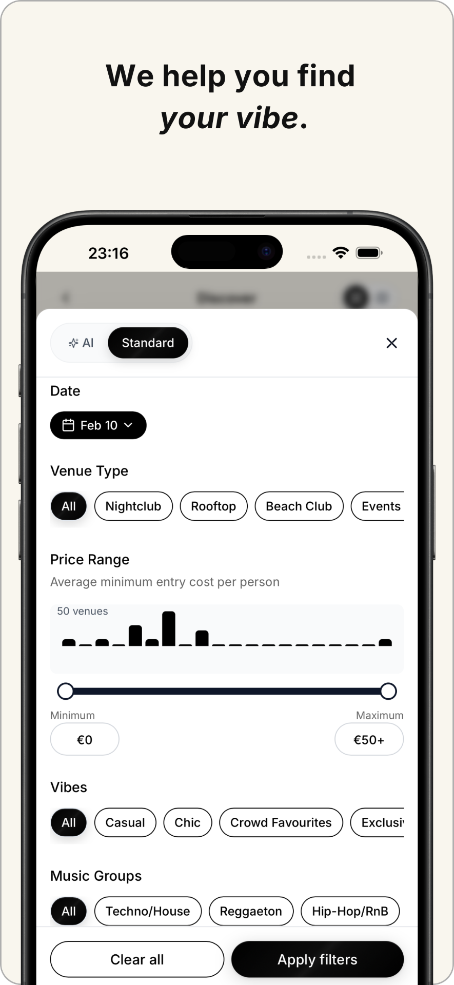 ClubLife - Find your vibe with smart filters
